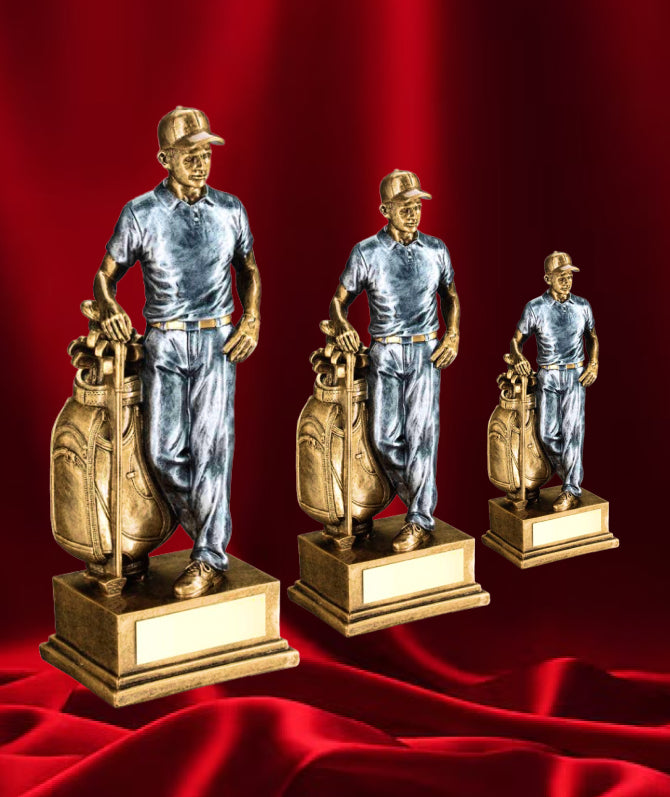 The Bronze and Silver Golfer with Bag Trophy