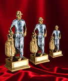 The Bronze and Silver Golfer with Bag Trophy