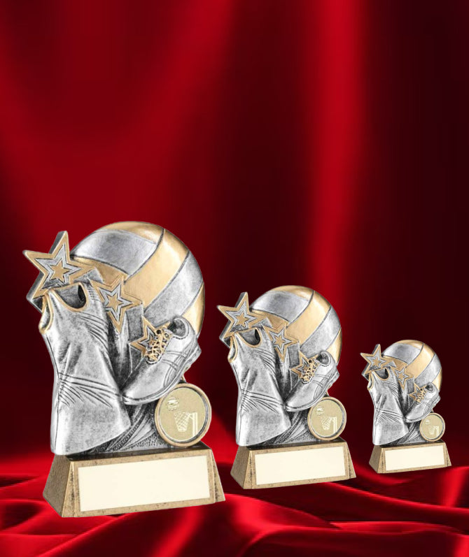 The Netball Boots and Medallion Trophy