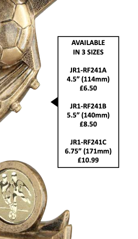 Crystal Effect Silver & Gold "Player of the Match" Shield Trophy