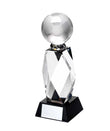 Crystal Soccer Ball Faceted Trophy
